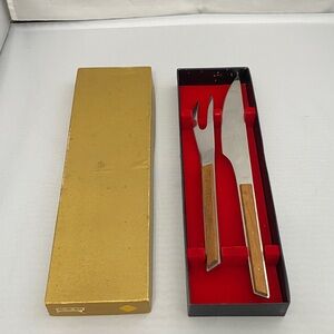 MCM Carving Set with Wooden Handles